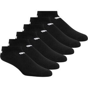 🆕Women Black Six-Pack Ankle-High Runner Half Terry Socks